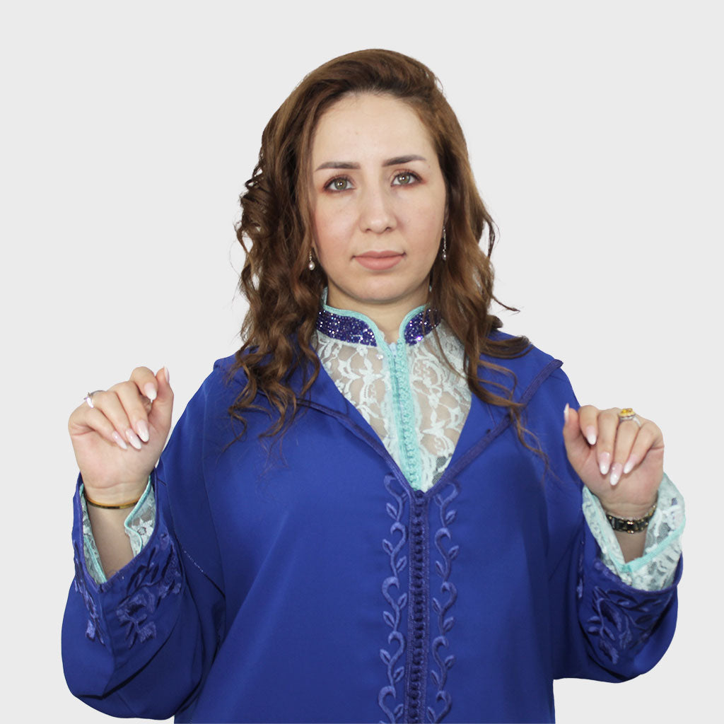Djellaba Nina royal blue